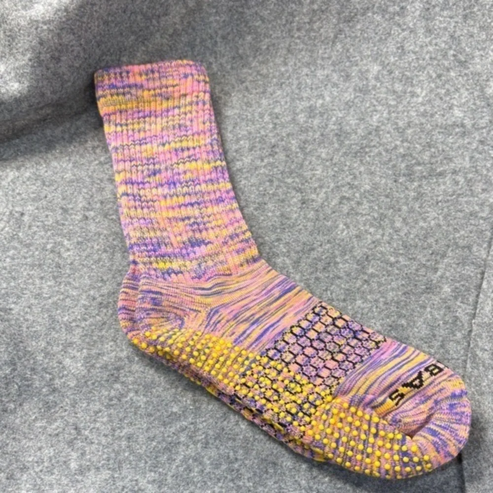 Bombas Grippers Space Dye Calf pink purple yellow marble Socks Med